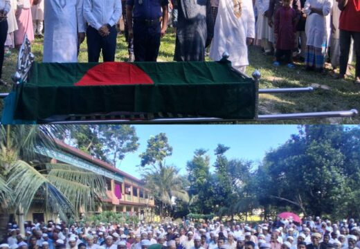 বীর মুক্তিযোদ্ধা হুসন আলীর রাষ্ট্রীয় মর্যাদায় দাফন সম্পন্ন