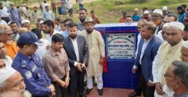 বালাগঞ্জে কুশিয়ারা নদীতে ফেরীঘাটের ভিত্তি স্থাপন করলেন এমপি এমএ মালিক